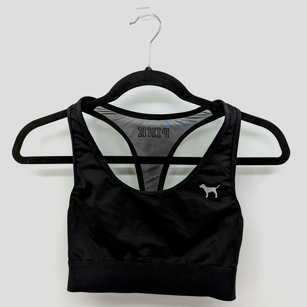 Victoria's Secret PINK Sports Bra Women’s S Black Ultimate Unlined